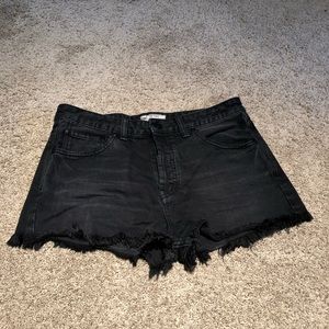 High rise black shorts